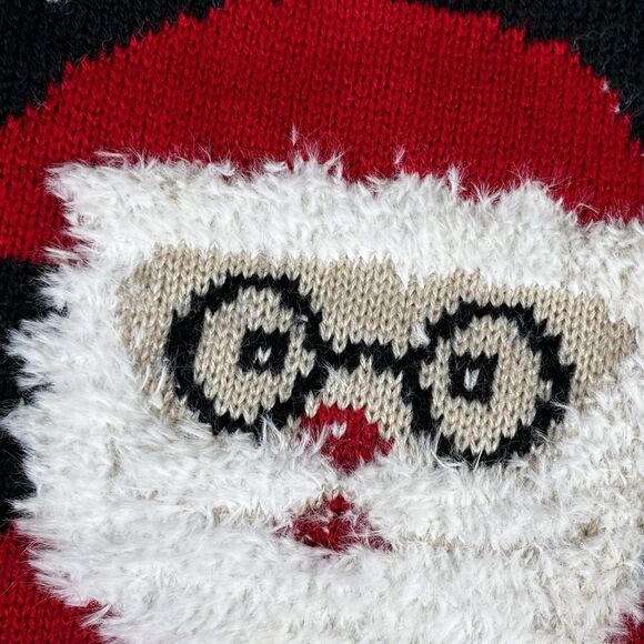 Forever 21 Plus Sweater Womens 1X Christmas Mrs Claus Santa Snowflake- Fits XL - Picture 7 of 9